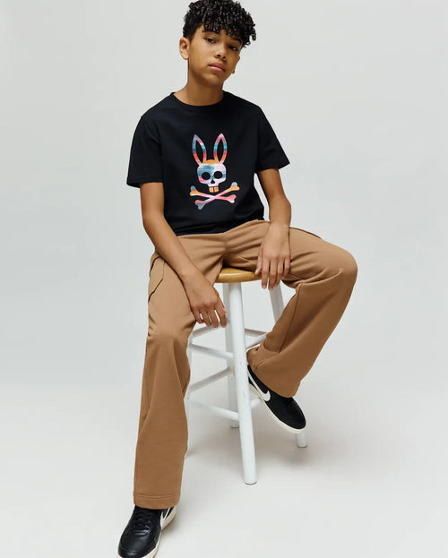 PSYCHO BUNNY CAMISETA ESTAMPADA RAPHAEL PARA NIÑO NIÑO NEGRO KT0200166001