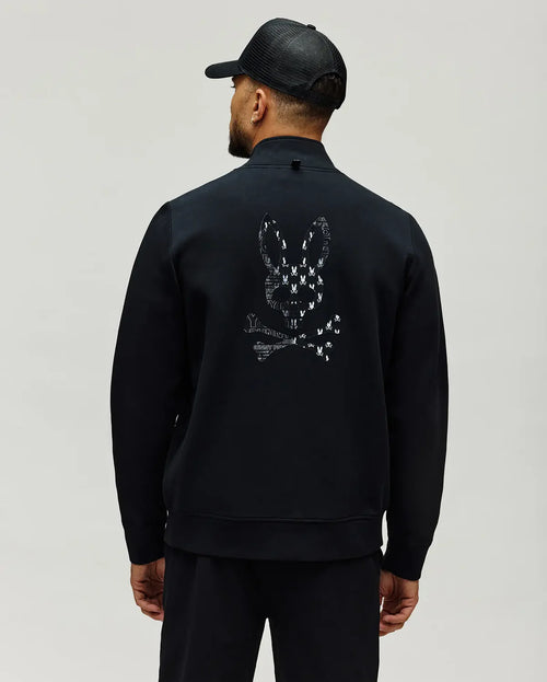 PSYCHO BUNNY CHAQUETA CON DOBLE ESTAMPADO JARVIS PARA CABALLERO HOMBRE NEGRO MT0500128001