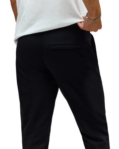 PSYCHO BUNNY PANTALÓN DEPORTIVO CON LOGO BORDADO PIXELADO OLIVIER PARA CABALLERO HOMBRE NEGRO MB0800048001