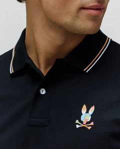 PSYCHO BUNNY POLO ARA PARA CABALLERO HOMBRE NEGRO MT0100118001