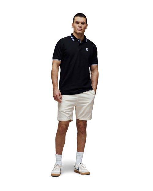 POLO M/C PSYCHO BUNNY PARA HOMBRE COLOR NEGRO MT0100178001