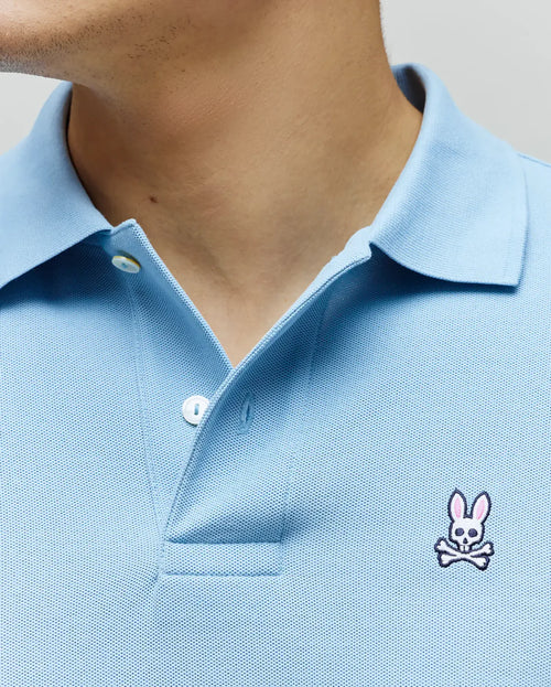 PSYCHO BUNNY POLO CLÁSICO PARA CABALLERO HOMBRE AZUL B6K001F200407