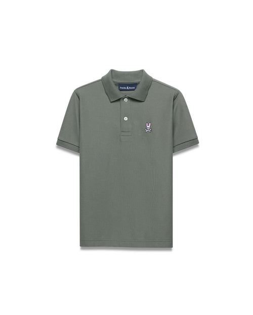 POLO M/C PSYCHO BUNNY PARA NIÑO COLOR VERDE B0K001F200322