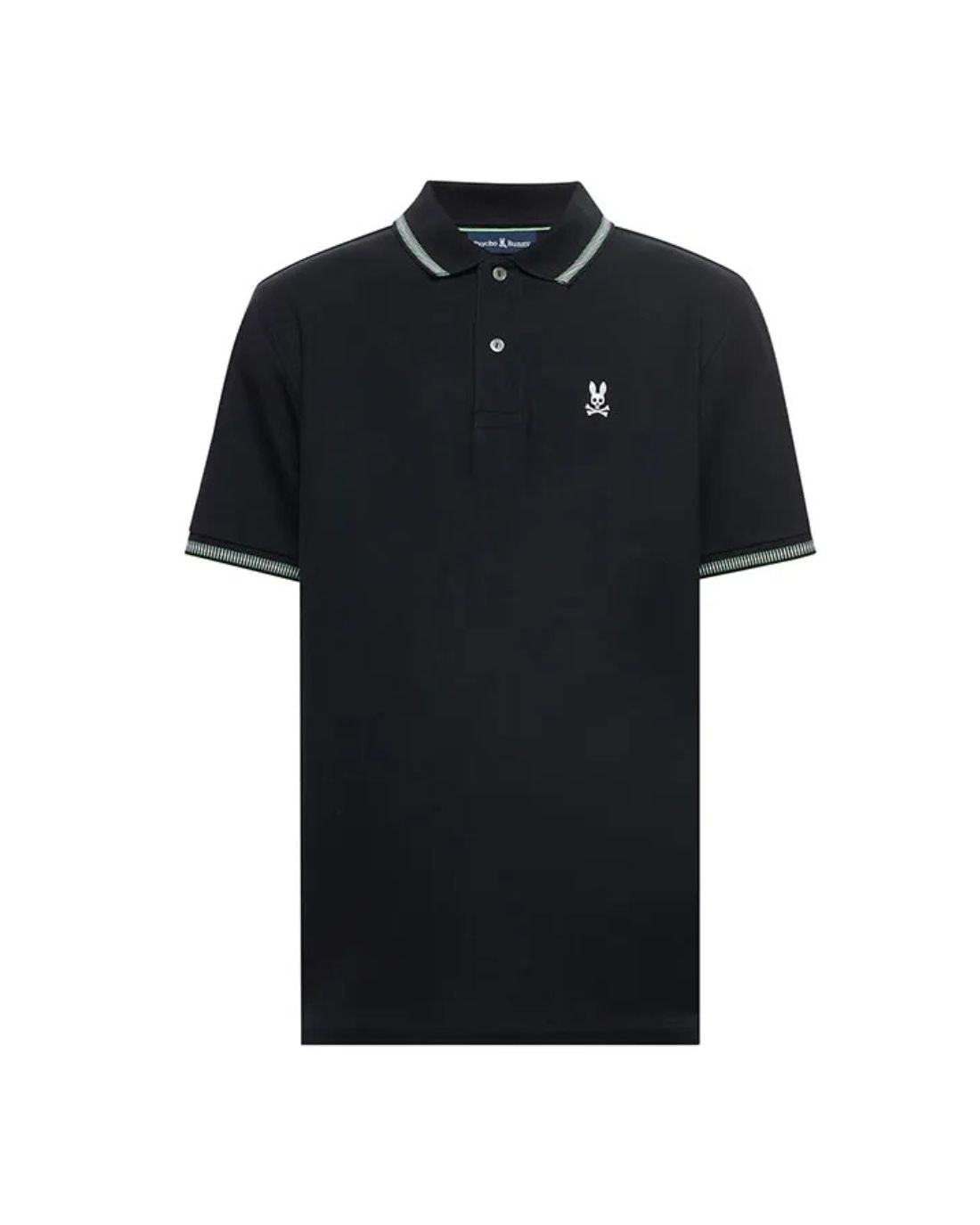 POLO M/C PSYCHO BUNNY PARA HOMBRE COLOR NEGRO MT0100121001