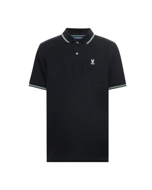 POLO M/C PSYCHO BUNNY PARA HOMBRE COLOR NEGRO MT0100121001