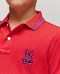 PSYCHO BUNNY POLO KENDRICK PARA NIÑO NIÑO ROJO KT0100064610
