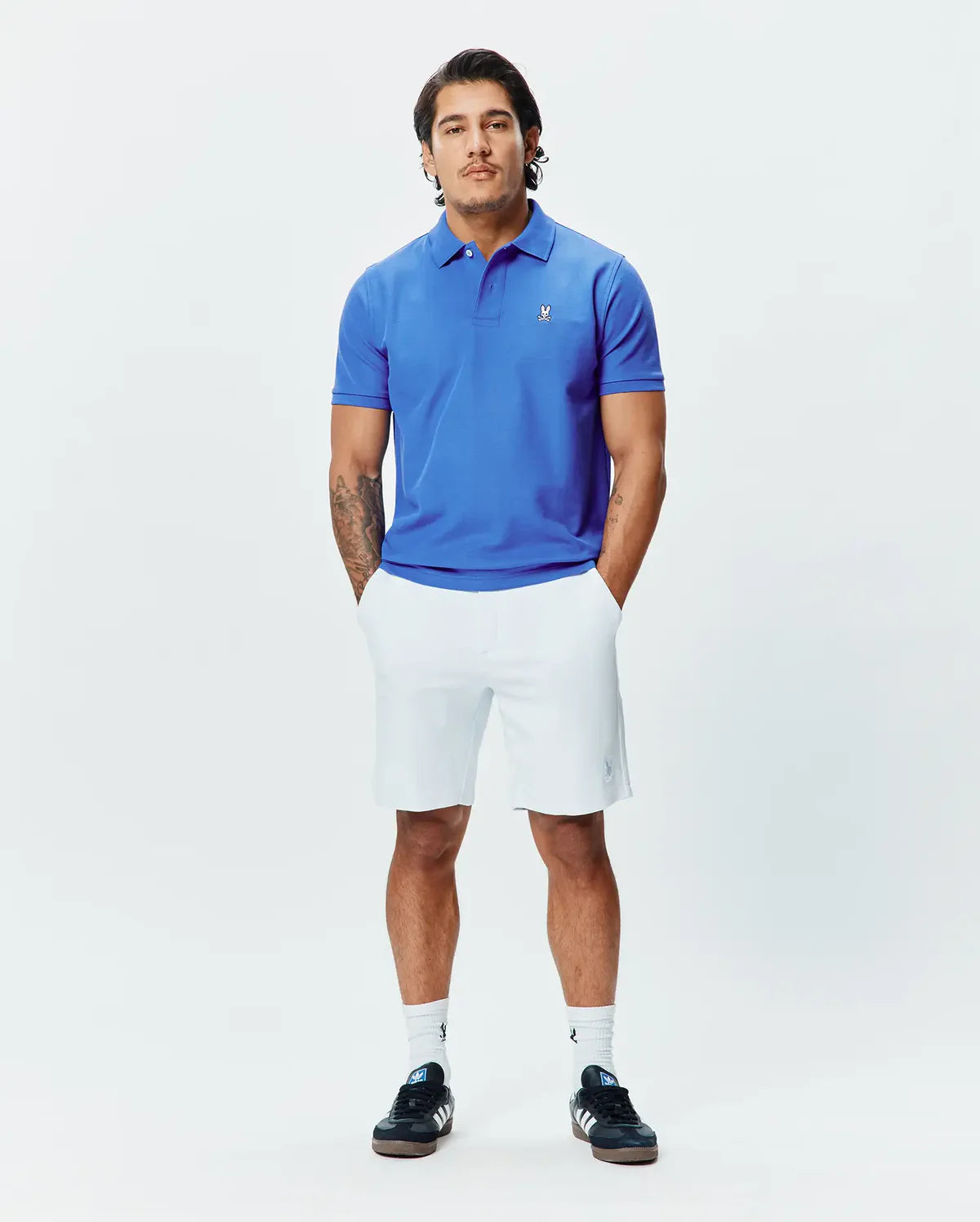 POLO M/C PSYCHO BUNNY PARA HOMBRE COLOR AZUL B6K001F200426