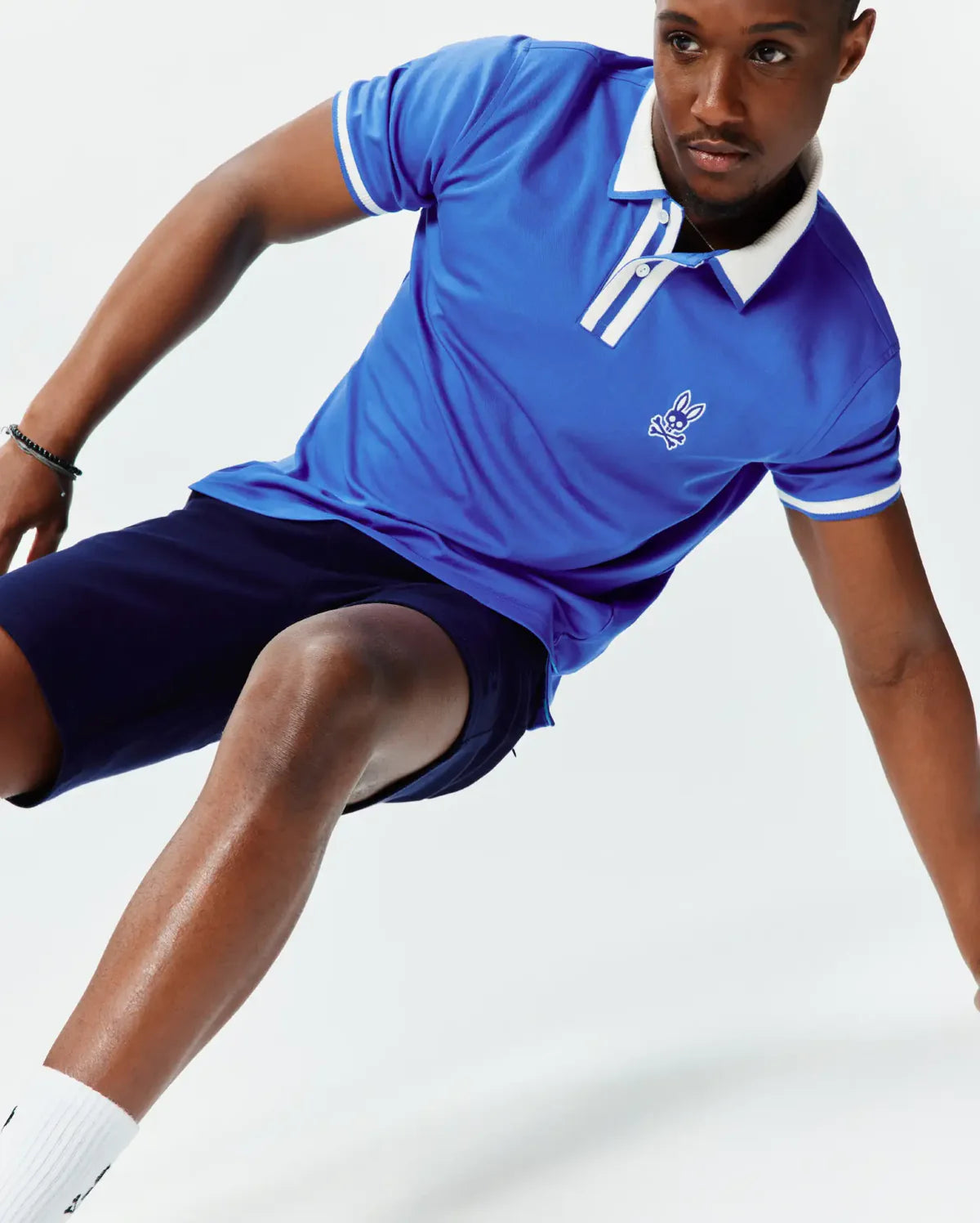 POLO M/C PSYCHO BUNNY PARA HOMBRE COLOR AZUL MT0100192426