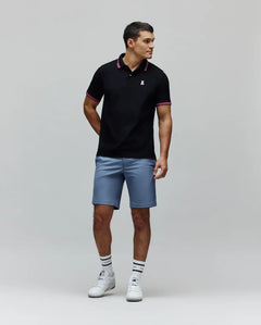POLO M/C PSYCHO BUNNY PARA HOMBRE COLOR NEGRO MT0100127001