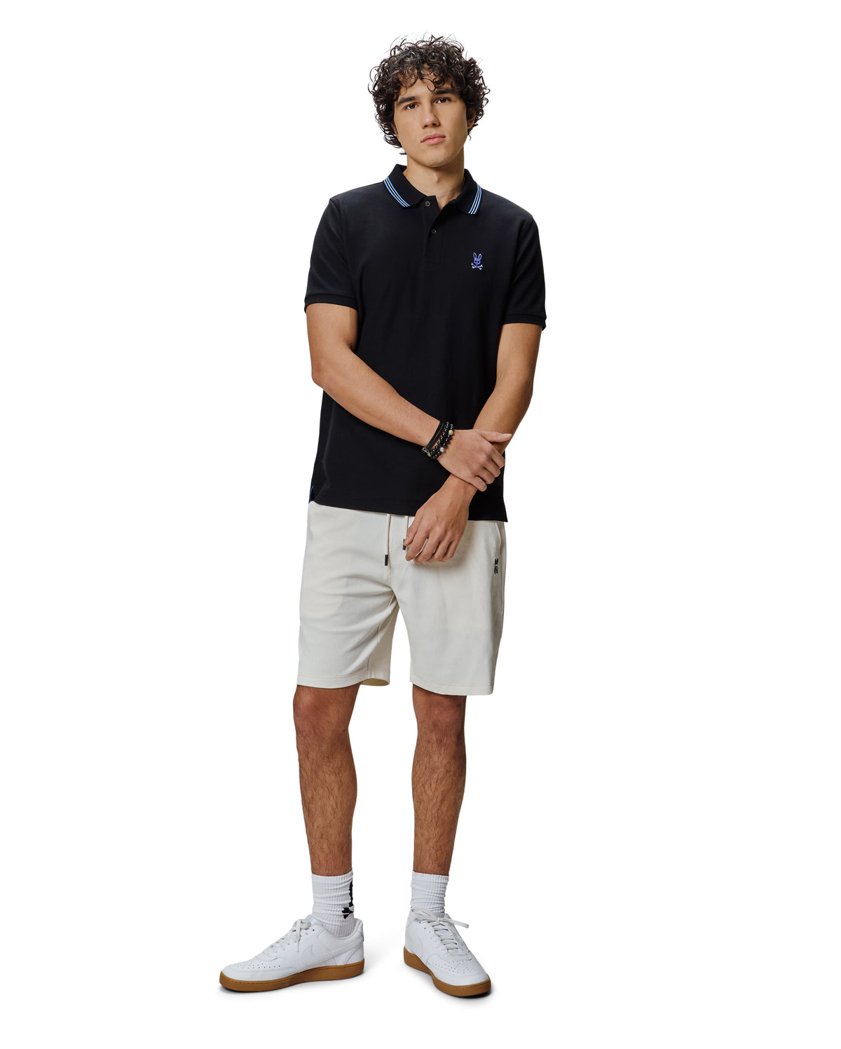 POLO M/C PSYCHO BUNNY PARA HOMBRE COLOR NEGRO MT0100172001