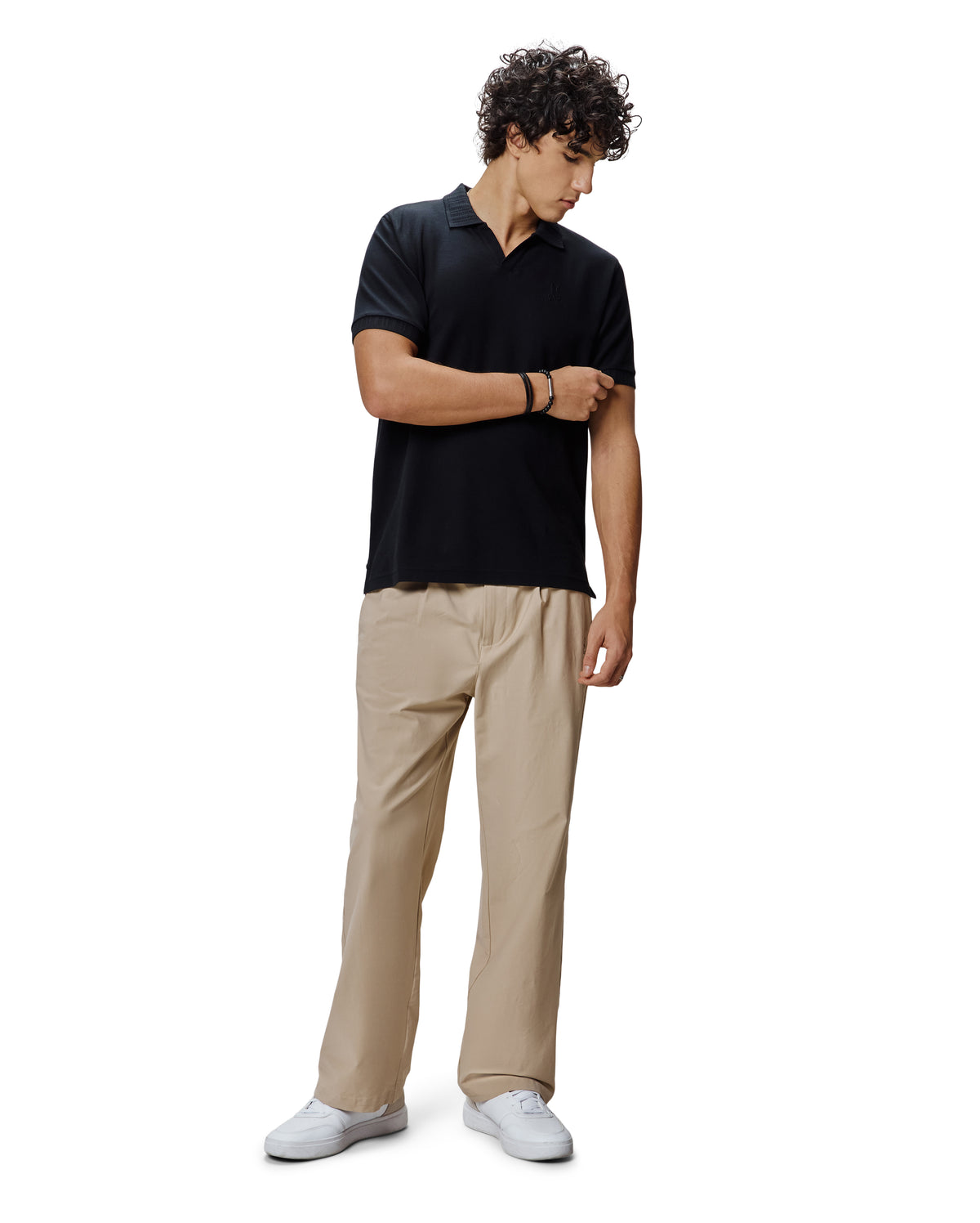 POLO M/C PSYCHO BUNNY PARA HOMBRE COLOR NEGRO MT0100180001