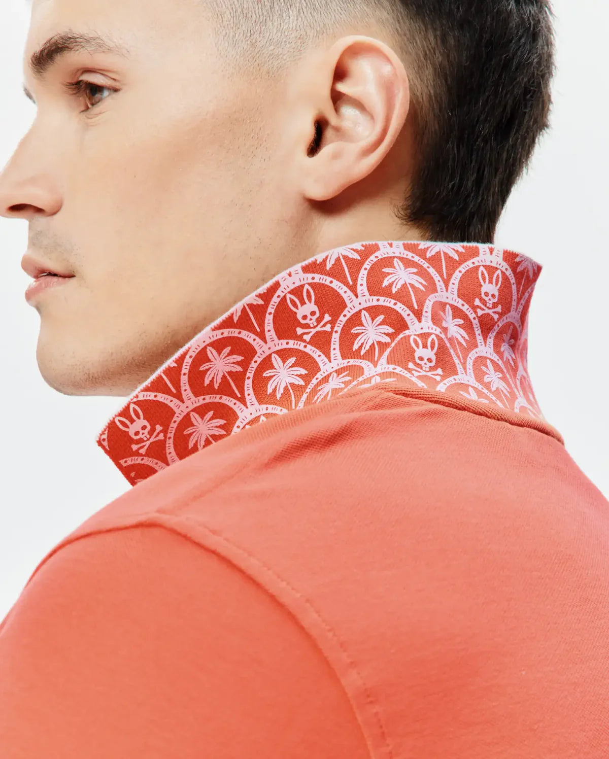 POLO M/C PSYCHO BUNNY PARA HOMBRE COLOR NARANJA MT0100193660