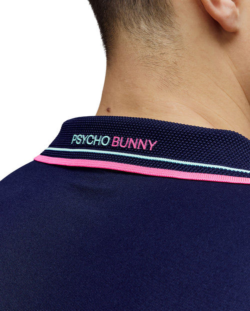 POLO M/C PSYCHO BUNNY PARA HOMBRE COLOR AZUL MT0100183402