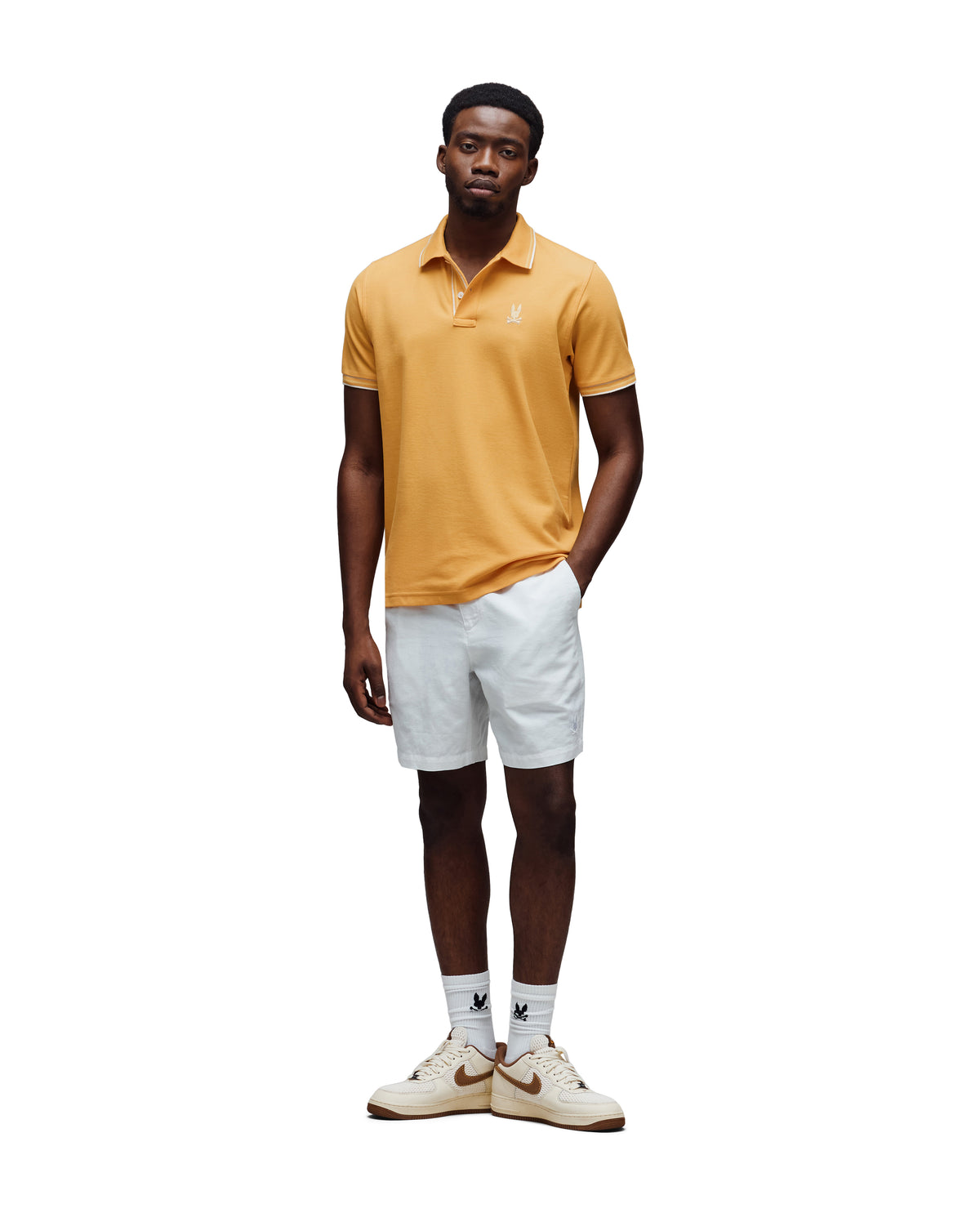 POLO M/C PSYCHO BUNNY PARA HOMBRE COLOR AMARILLO MT0100193807