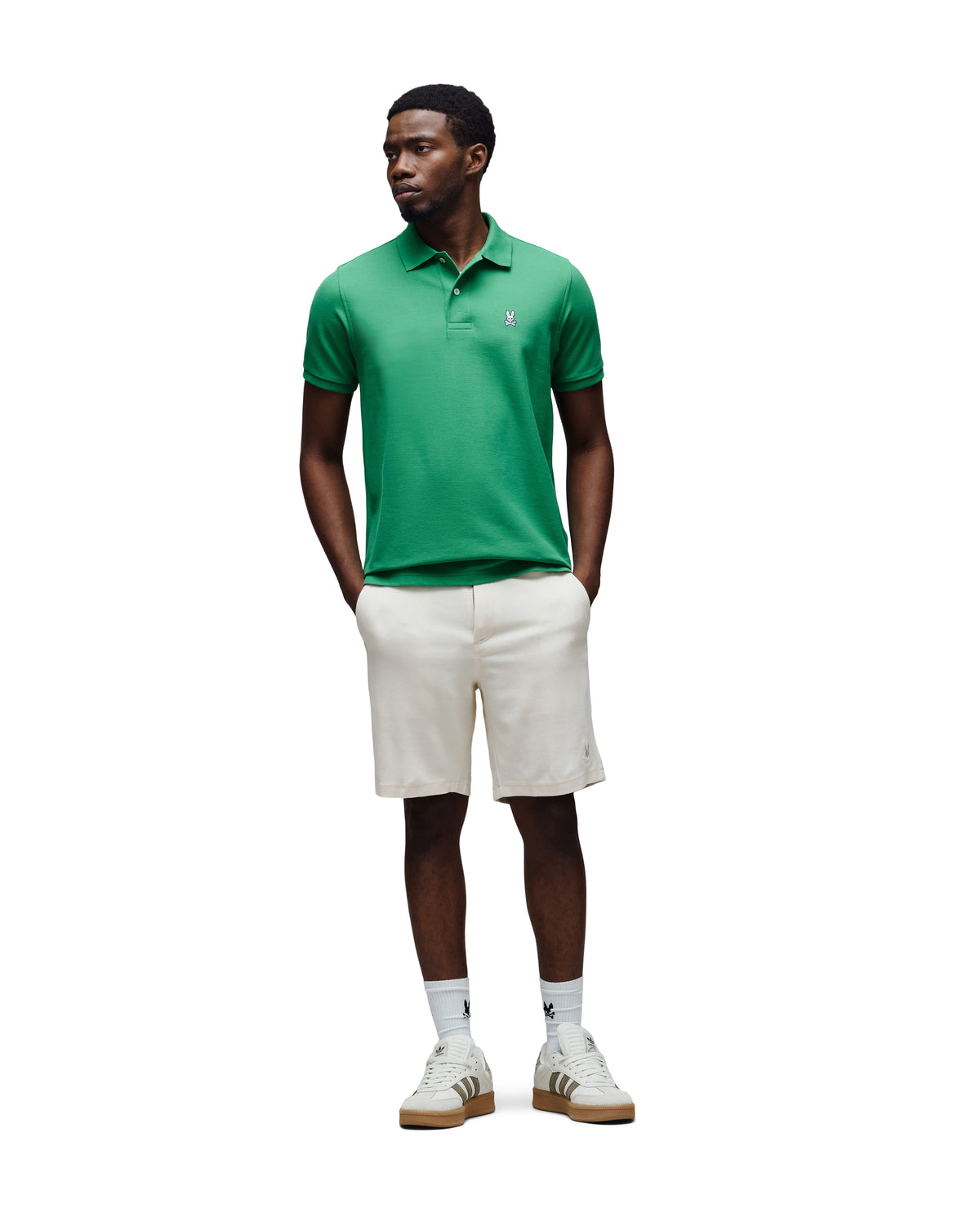 POLO M/C PSYCHO BUNNY PARA HOMBRE COLOR VERDE B6K001F200321