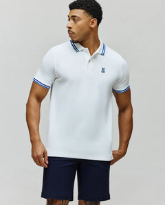 POLO M/C PSYCHO BUNNY PARA HOMBRE COLOR BLANCO MT0100127100