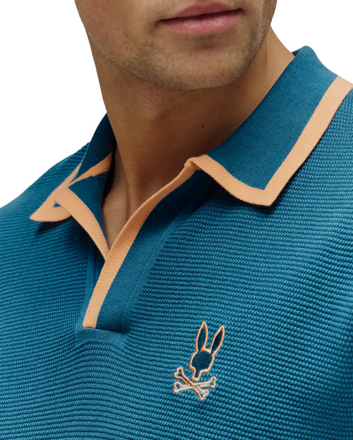 PSYCHO BUNNY POLO CUELLO JOHNNY NOHR PARA CABALLERO HOMBRE AZUL MT0100156406