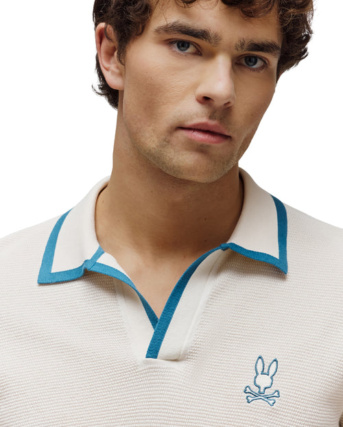 PSYCHO BUNNY POLO CUELLO JOHNNY NOHR PARA CABALLERO HOMBRE BEIGE MT0100156250
