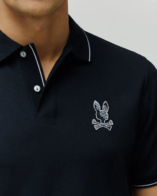 PSYCHO BUNNY POLO OLIVIER PARA CABALLERO HOMBRE NEGRO MT0100119001