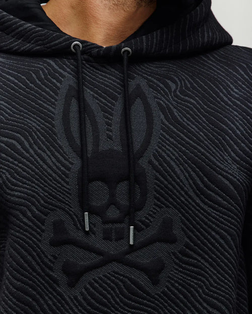 SUDADERA PSYCHO BUNNY PARA HOMBRE COLOR NEGRO MT0500097001