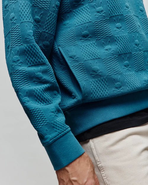 PSYCHO BUNNY SUDADERA CON CAPUCHA JACQUARD DUSTIN PARA CABALLERO HOMBRE AZUL MT0500143406