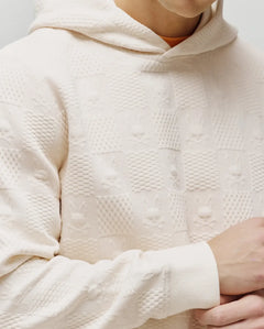 PSYCHO BUNNY SUDADERA CON CAPUCHA JACQUARD DUSTIN PARA CABALLERO HOMBRE BEIGE MT0500143250