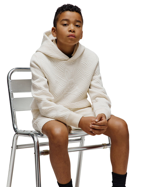 PSYCHO BUNNY SUDADERA CON CAPUCHA TEXTURIZADA PARA NIÑO BEIGE KT0500030250