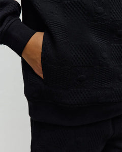 PSYCHO BUNNY SUDADERA CON CAPUCHA JACQUARD DUSTIN PARA NIÑO NIÑO NEGRO KT0500065001