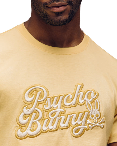 PSYCHO BUNNY CAMISETA HOMBRE CUELLO REDONDO AMARILLO