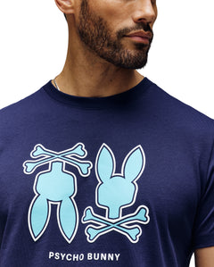 PSYCHO BUNNY CAMISETA HOMBRE CUELLO REDONDO AZUL