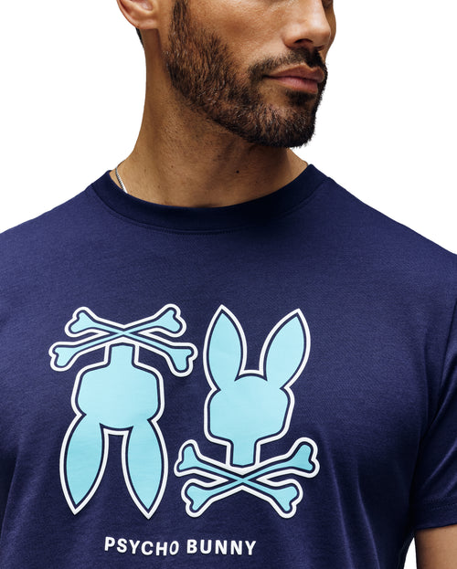 PSYCHO BUNNY CAMISETA HOMBRE CUELLO REDONDO AZUL