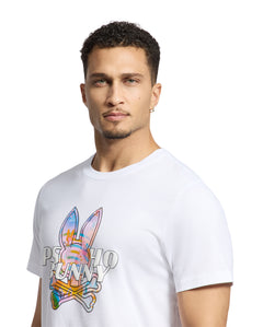 PSYCHO BUNNY CAMISETA HOMBRE CUELLO REDONDO BLANCO