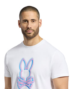 PSYCHO BUNNY CAMISETA HOMBRE CUELLO REDONDO BLANCO