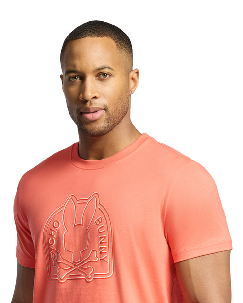 PSYCHO BUNNY CAMISETA HOMBRE CUELLO REDONDO NARANJA