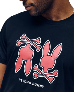 PSYCHO BUNNY CAMISETA HOMBRE CUELLO REDONDO NEGRO