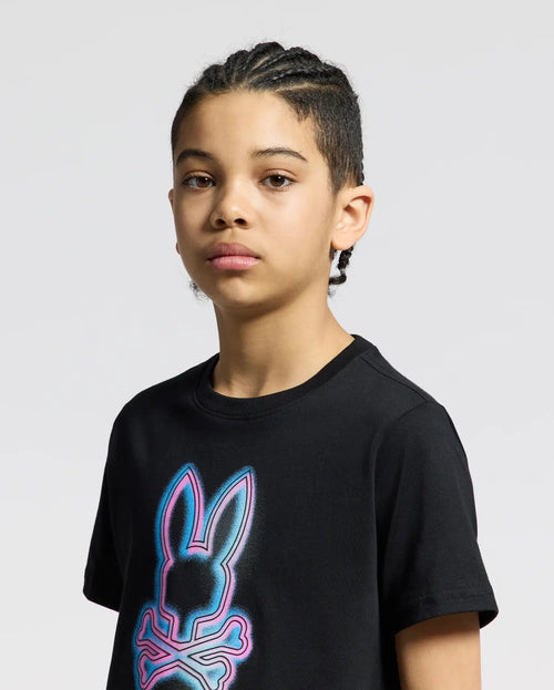 PSYCHO BUNNY CAMISETA NIÑO CUELLO REDONDO NEGRO