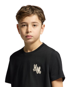 PSYCHO BUNNY CAMISETA NIÑO CUELLO REDONDO NEGRO