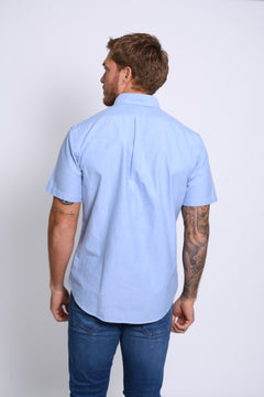 RALPH LAUREN CAMISA MANGA CORTA HOMBRE AZUL