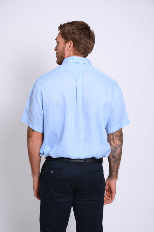 RALPH LAUREN CAMISA MANGA CORTA HOMBRE AZUL