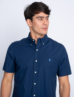 RALPH LAUREN CAMISA MANGA CORTA HOMBRE AZUL