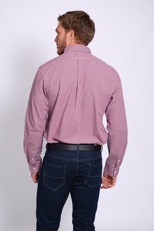 RALPH LAUREN CAMISA MANGA LARGA HOMBRE ROJO