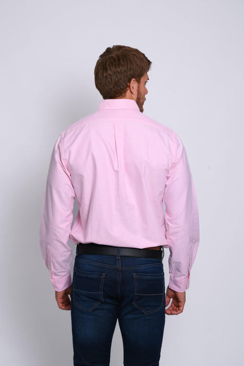 RALPH LAUREN CAMISA MANGA LARGA HOMBRE ROSADO