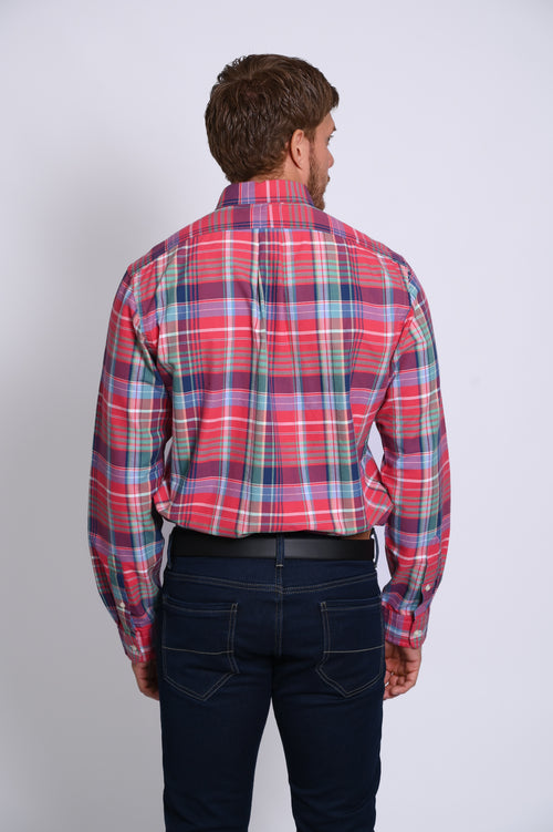 RALPH LAUREN CAMISA MANGA LARGA HOMBRE ROJO