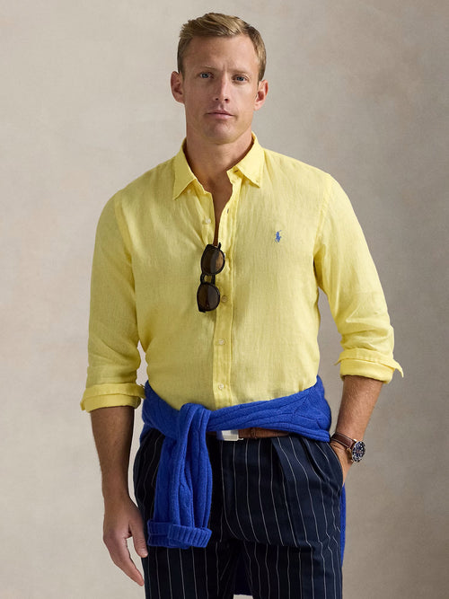 RALPH LAUREN CAMISA MANGA LARGA HOMBRE AMARILLO