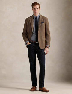 ralph lauren camisa manga larga hombre azul