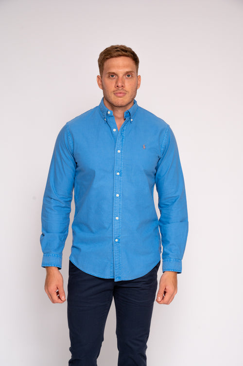 RALPH LAUREN CAMISA MANGA LARGA HOMBRE AZUL
