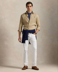RALPH LAUREN CAMISA MANGA LARGA HOMBRE BEIGE