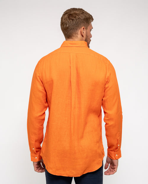 RALPH LAUREN CAMISA MANGA LARGA HOMBRE NARANJA