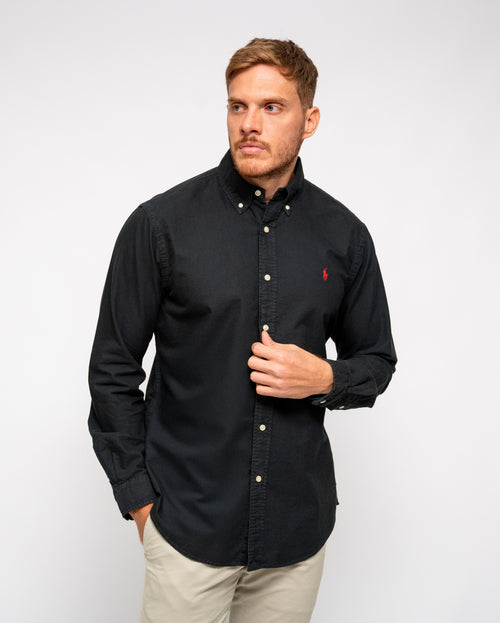 RALPH LAUREN CAMISA MANGA LARGA HOMBRE NEGRO