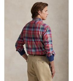 ralph lauren camisa manga larga hombre rojo